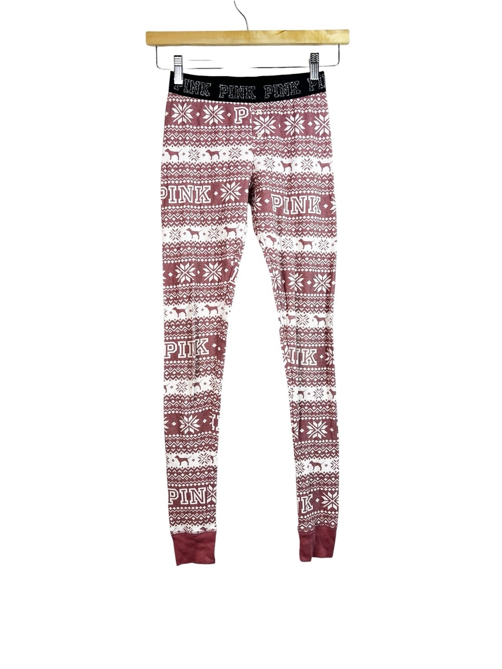 Victoria's Secret Only Sleep In PINK Lounge Thermal Snowflake Pajama Pants XS